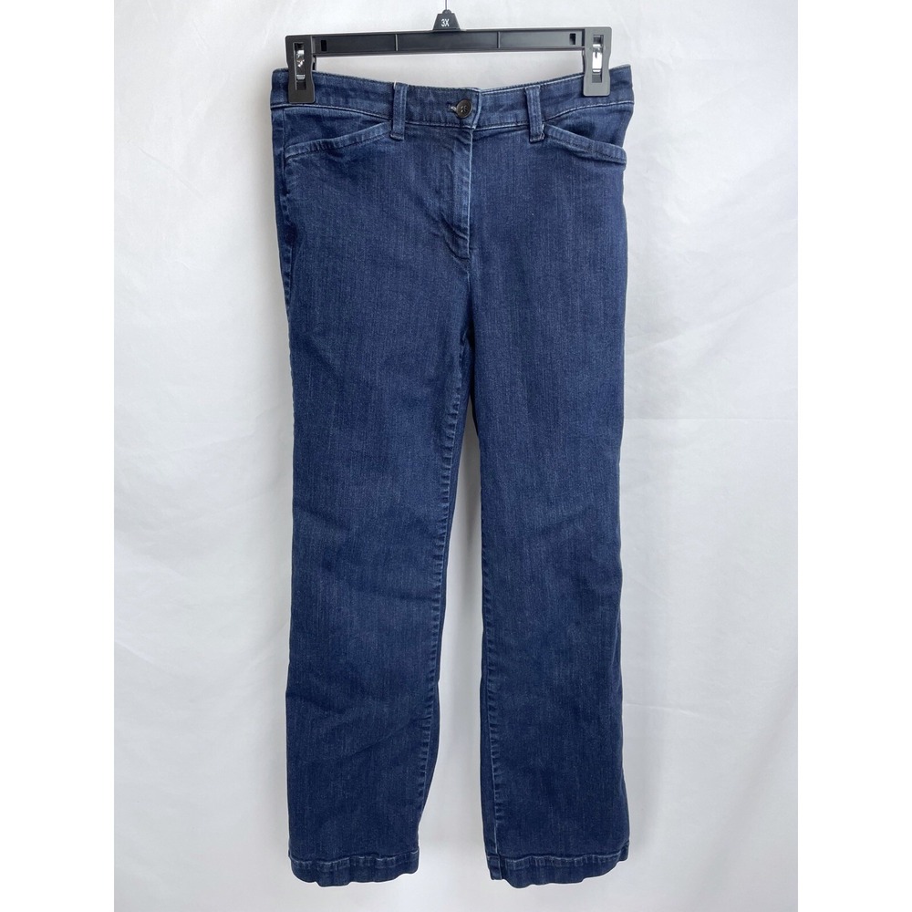 Talbots Women Size 2 Denim Jean Pants Cotton Rayon Blend 28" Inseam Straight